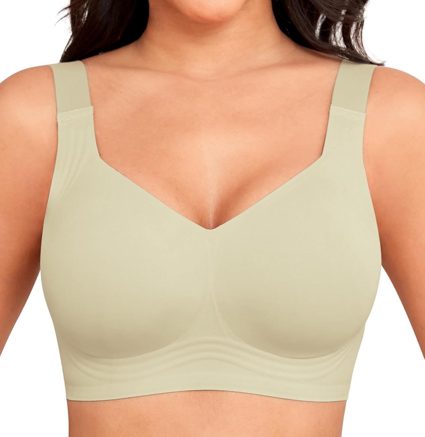 Women Wirefree Bras for Women Full Coverage No Underwire Everyday Bras Comfortable Wireless Padded Bras